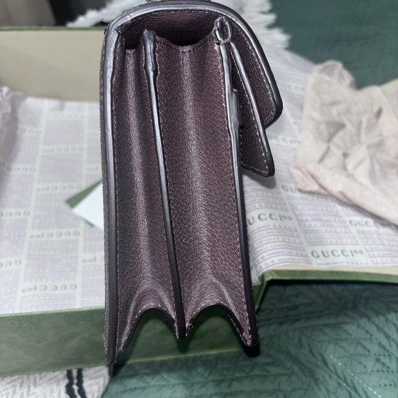 Gucci GG Supreme Dionysus Shoulder Bag - Beige/Brown with Silver Chain - Picture 6 of 11